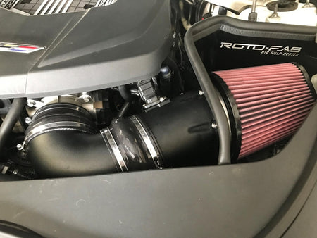 up close image of roto-fab big gulp installed in 2016-19 CTS-V with LT4 engine