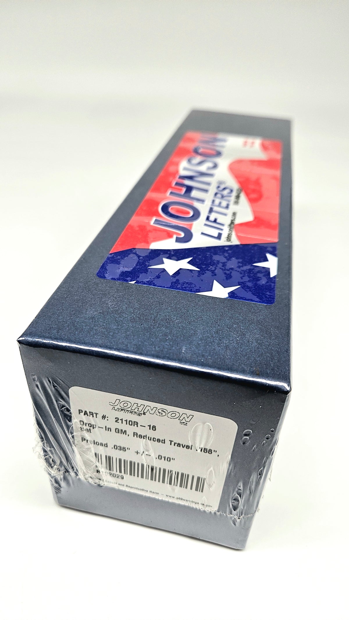 Johnson lifters packaging with American flag design