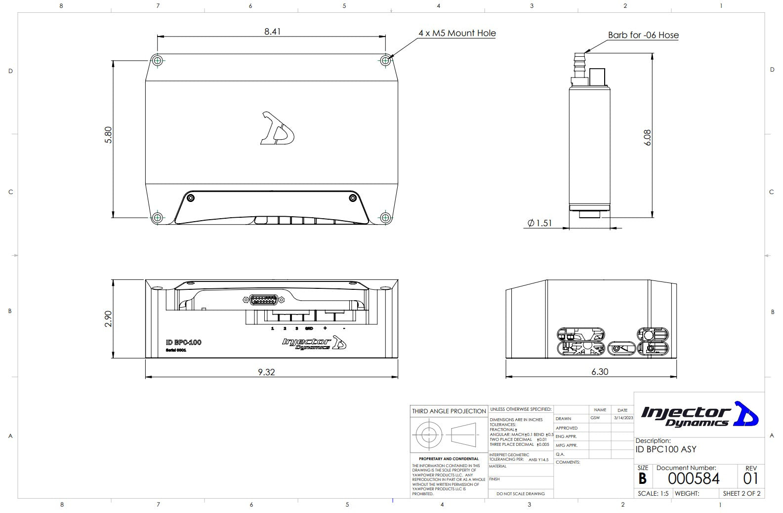 injector dynamics bpc100 physical dimensions