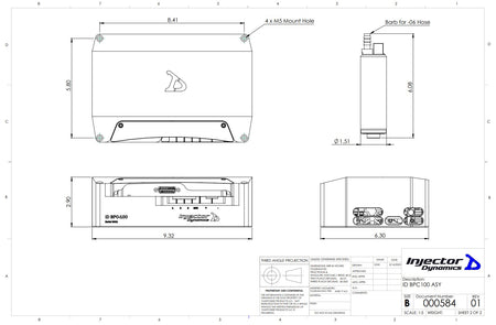 injector dynamics bpc100 physical dimensions